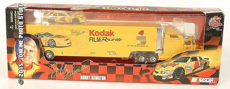 RACING CHAMPIONS DRIVER SERIES,KODAK TRACTOR TRAILER,BOBBY HAMILTON,13.5 INCHES.