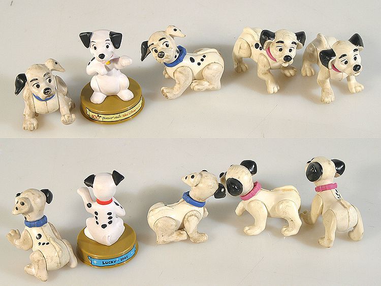 MCDONALDS 2002 DISNEY 101 DALMATIANS, LUCKY 4 OTHER 101 DALMATIAN FIGURINES