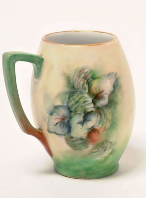 BAVARIAN HAND PAINTED, SIGNED. CUP. UNUSUAL MUG