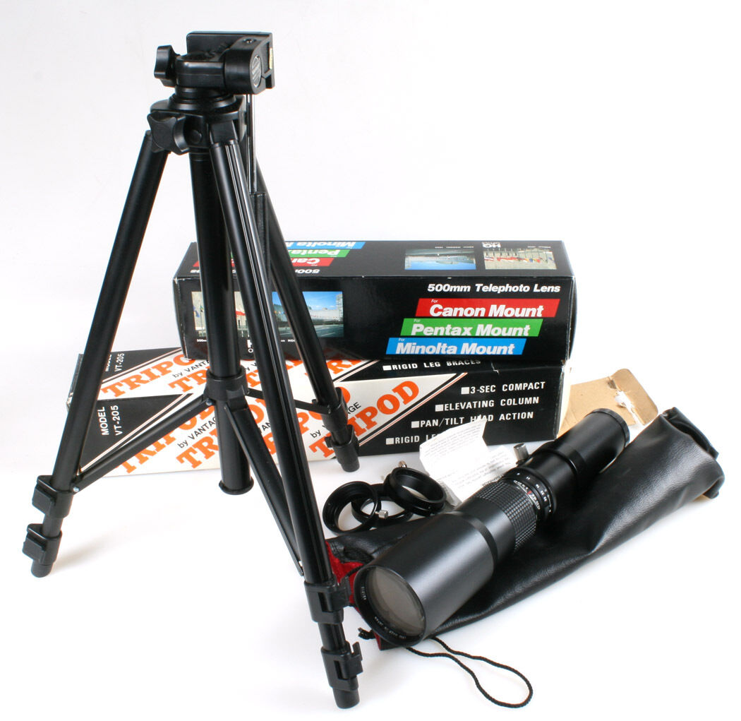 500MM F8 LENS W/TRIPOD FOR CANON,MINOLTA,PENTAX