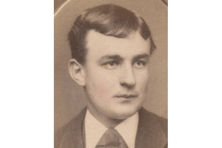 LANCASTER, PA, OVAL EMBOSSED PHOTO, HANDSOME MAN W/ NICE SUIT