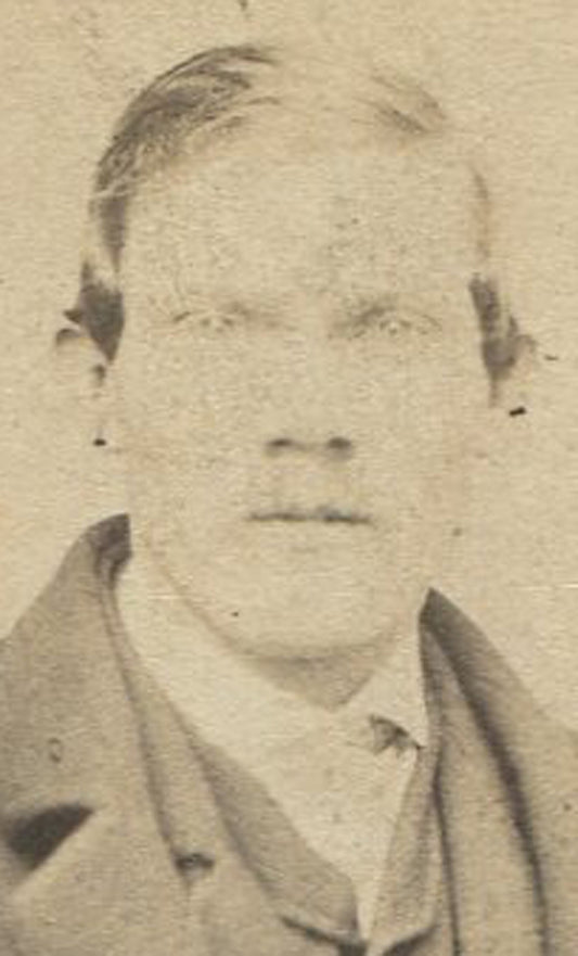 MAN, RELAXED POSE, LOOSE SUIT. CDV, PITTSBURGH, PA.