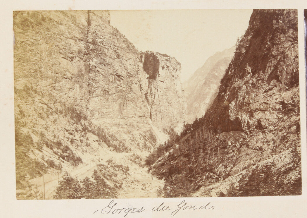 SIMPLON PASS, SWITZERLAND. MOUNTAIN GORGE.  8x10 reprint