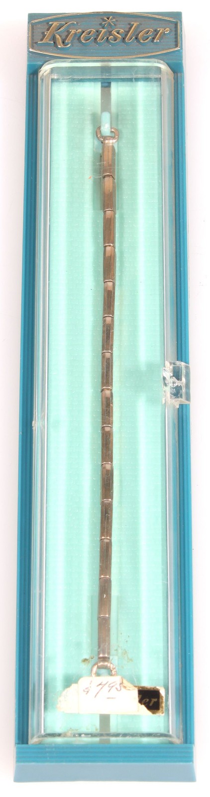 KREISLER GOLD COLORED METAL WATCH BAND SIMPLE BEVELED PATTERN NIP