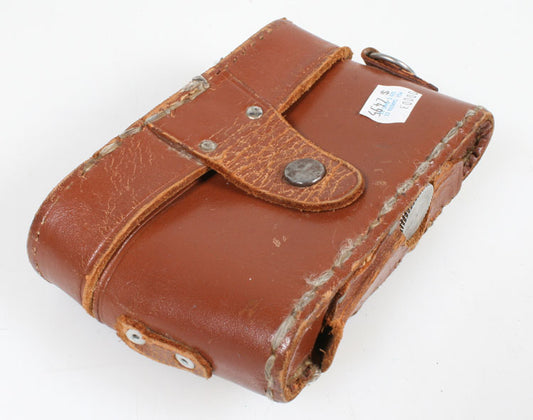 SMALL BROWN LEATHER CAMERA CASE