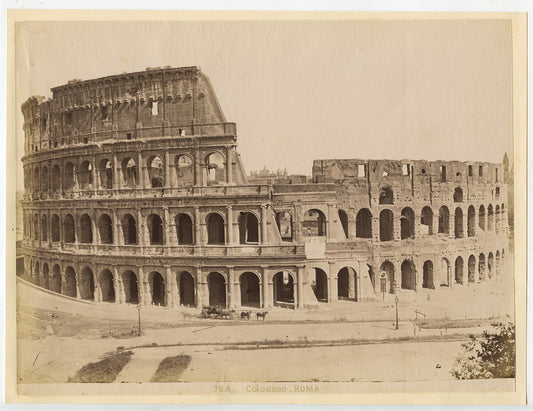 7.5X10 VINT ALBUMEN PRINT ARCHITECTURE - COLOSSEUM, ROME