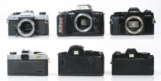 SLR BODIES NIKON MINOLTA FUJI FOR PARTS SET OF 3