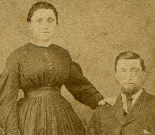 COUPLE IN THEIR SUNDAY BEST, AFFECTIONATE POSE. CDV.