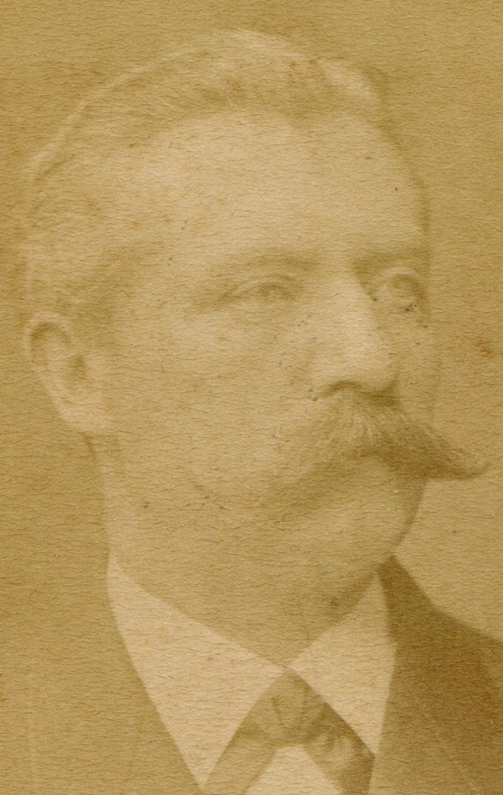 MAN WITH VERY AGGRESSIVE MUSTACHE. CDV. STOCKHOLM, SWEDEN.