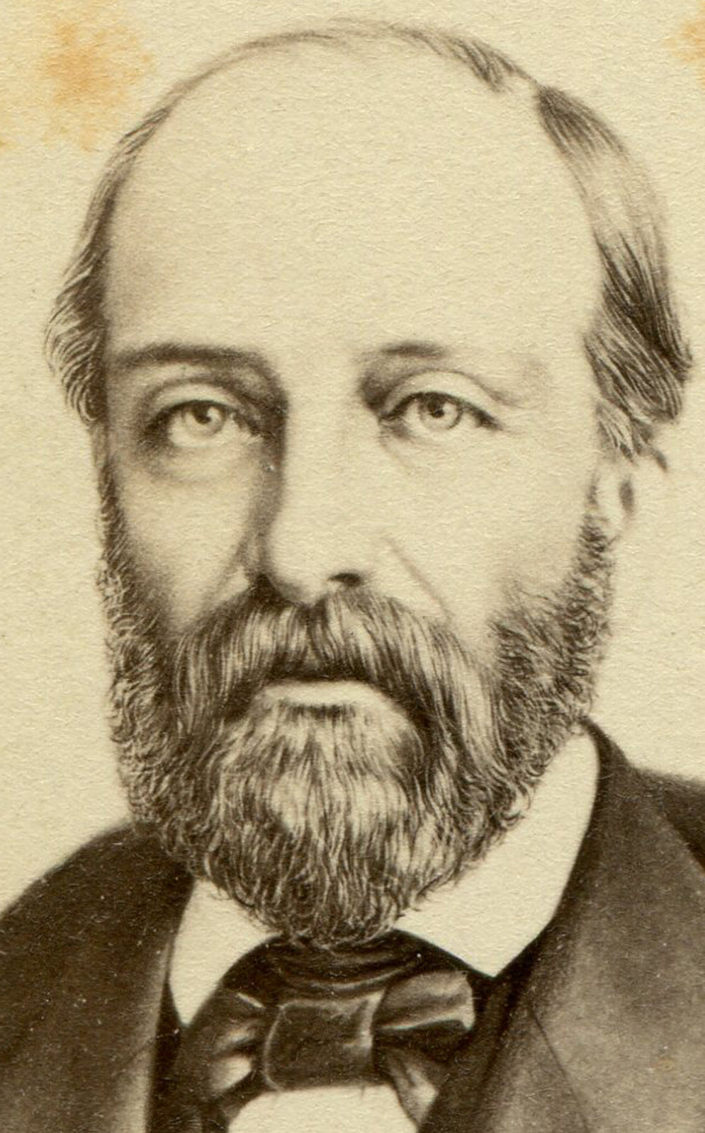 PROMINENT FRENCH FIGURE, MALE. ARTISTICALLY ENHANCED CDV, ID ON BACK. PARIS.