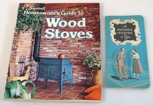 SUNSET HOMEOWNERS GUIDE TO WOOD STOVES AND HOUSEHOLD INVENTORY CHECK LIST BOOK