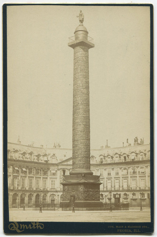 VENDOME COLUMN, NAPOLEON. VENDOME PALACE. PARIS, FRANCE.