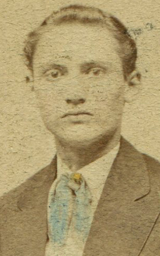 MAN, SEATED POSE, PLAID PANTS. CDV.