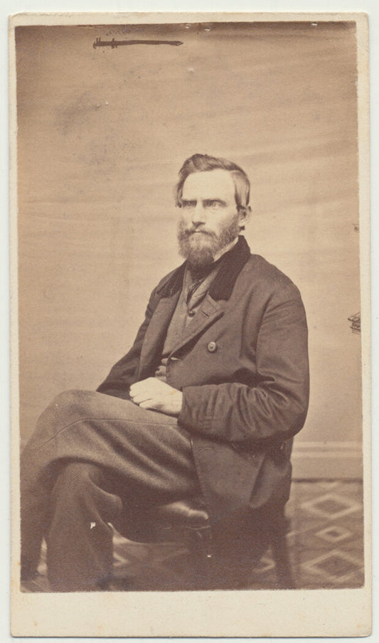 Handsome Man w/ Stylish Hair and Good Jawline. CDV. So. Adams, Mass, USA.
