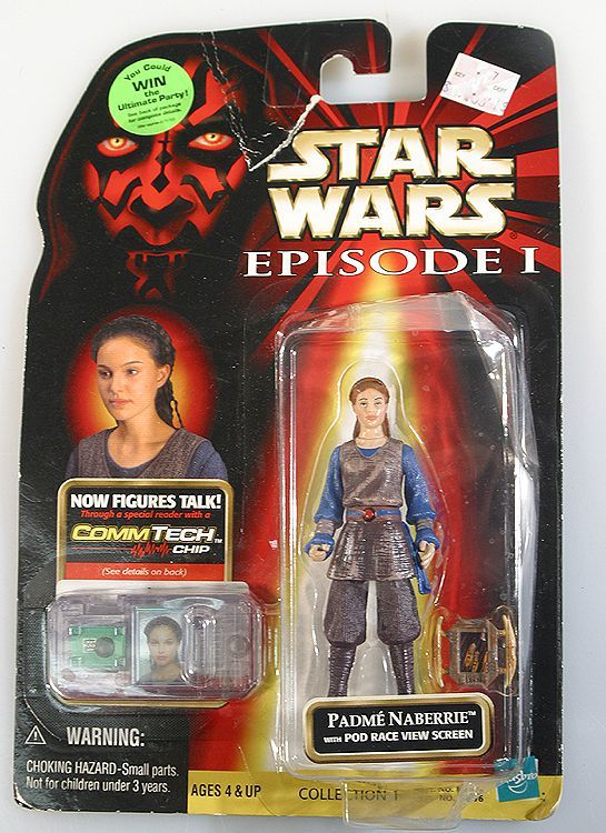 STAR WARS EPISODE 1 FIGURE, PADME NABERRIE W/ COMM TECH CHIP