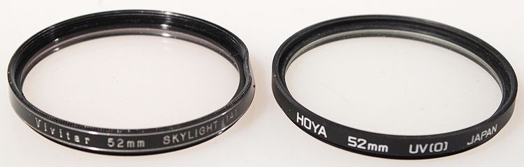 52MM UV   SKYLIGHT FILTERS SET OF 2