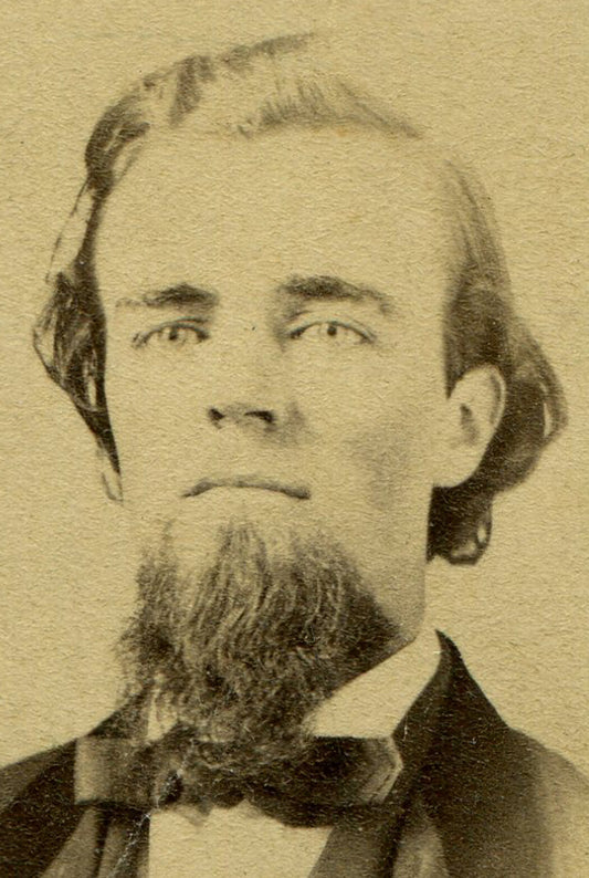MAN W/FULL CHIN BEARD, SAGGY HAIR. CDV.