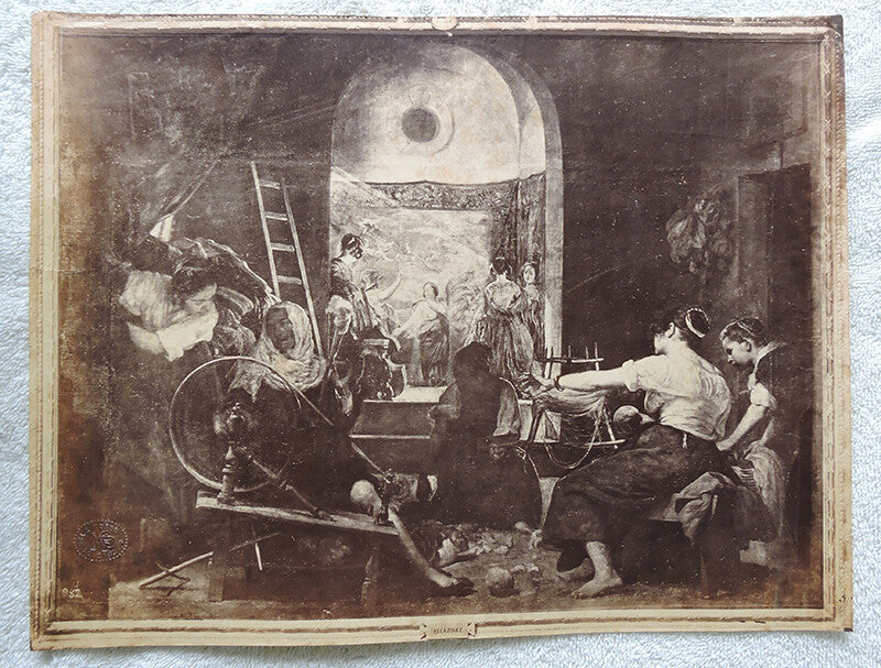 LADIES, DIEGO VELAZQUEZ ART 10.25X13.25 ALBUMENT PRINT, MADRID