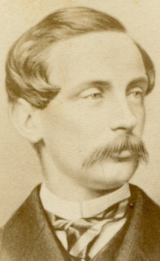 PROMINENT FRENCH FIGURE, MALE. ARTISTICALLY ENHANCED CDV, ID ON BACK. PARIS.