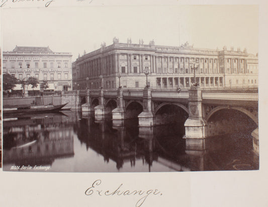 BERLIN EXCHANGE. ARCHITECTURAL EXTERIOR. BERLIN, GERMANY. 8x10 reprint