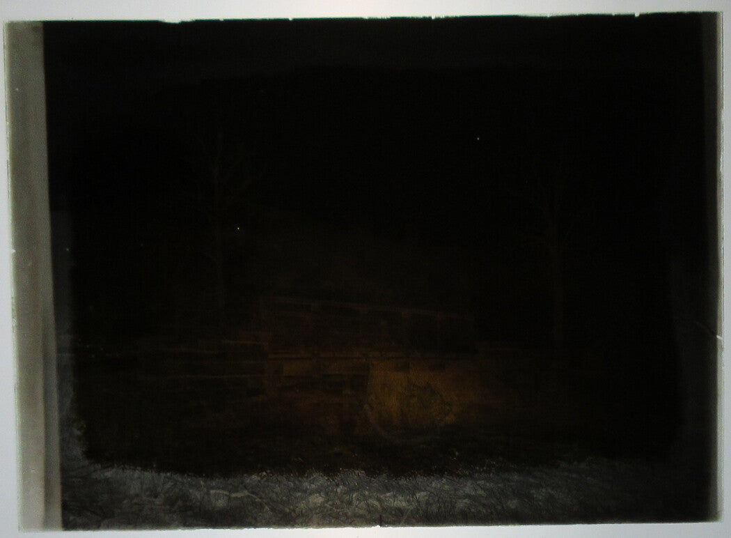 ALLEGHENY COUNTY, PA. BRIDGE AND STREAM. 5 X 7 GLASS PLATE NEGATIVE,CIRCA 1910s.