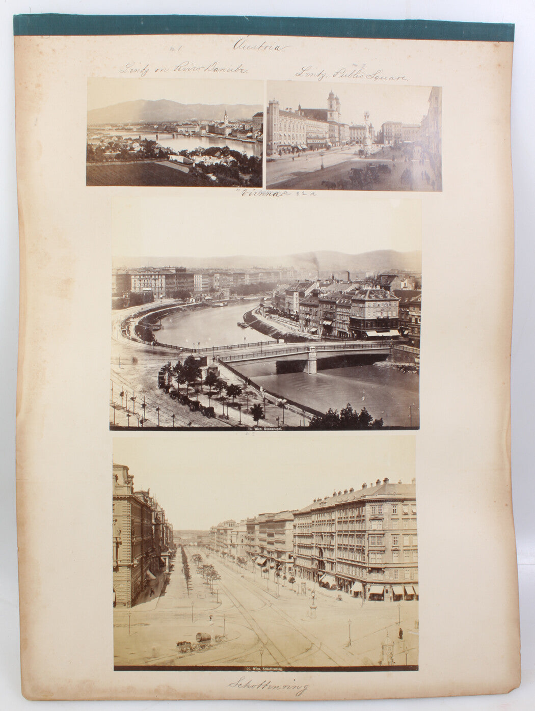 AUSTRIAN CITY/STREET SCENES. 6 ALBUMEN PHOTOS.