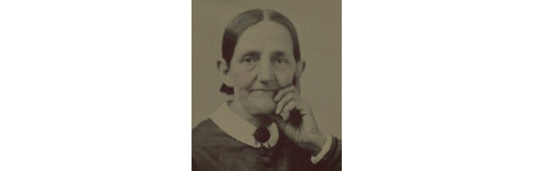 OLDER LADY 1/6 PLATE TINTYPE STUDIO PORTRAIT