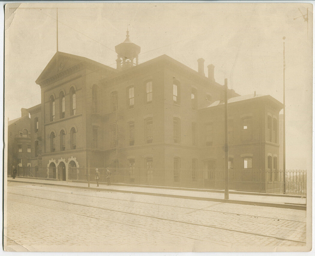 1930s Pittsburgh Public School Building 8x10 Silver Gelatin Photo - Vintage Photograph