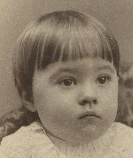 ALERT, ROUND FACED BABY. CABINET CARD. BURNSWICK, ME.