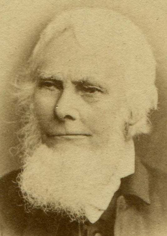 WHITE HAIRED MAN W/BEARD. SMALL MOUNTED PHOTO, ALBUMEN.