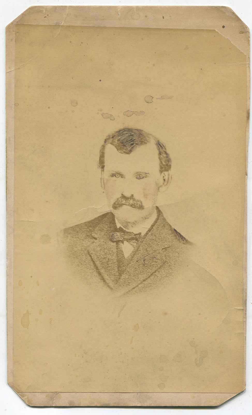 ALBUMEN PHOTO OF A SALT PRINT PHOTO. VINTAGE. 10 X 6 INCHES.