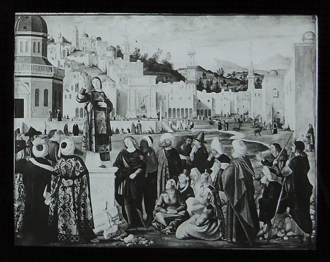 PHOTO ON GLASS, ART, V. CARPACCIO, STEPHEN PREACHING, 1511