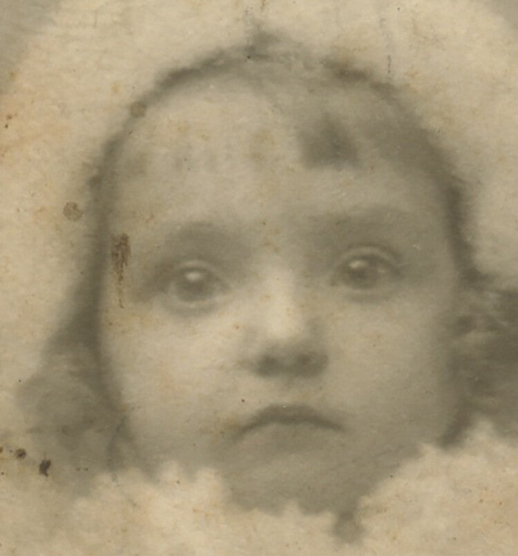 LITTLE GIRL, CUTE HAT + COAT STUDIO CAB CARD PORTRAIT
