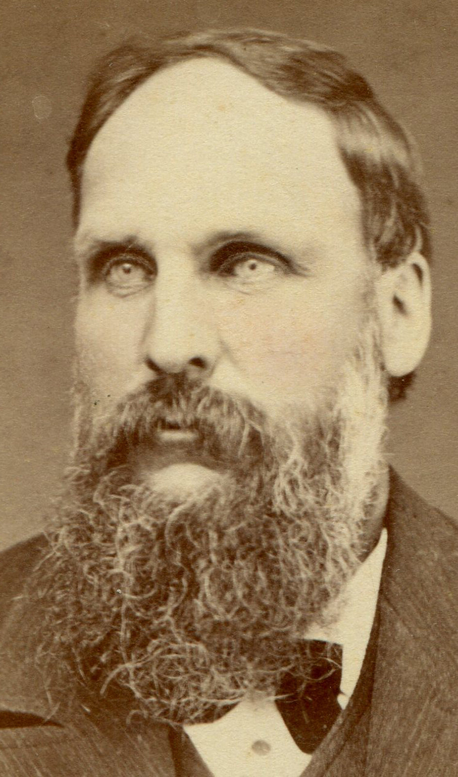 MAN W/ HUGE BEARD AND PIERCING EYES. CDV.