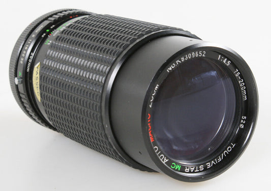 75-200MM F/4.5 FOR CANON FD MOUNT WITH REAR CAP FOR PARTS