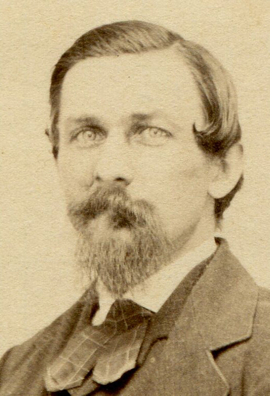 MAN WITH PRETTY SMILE AND A BIT OF A SMIRK. CDV. SOUTHBRIDGE, MASS.