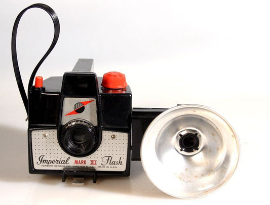 IMPERIAL MARK XII LOMOGRAPHY BLACK VINTAGE CAMERA W/ FLASH