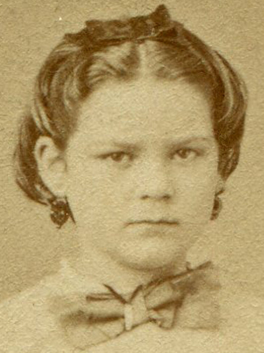 GIRL, STANDING POSE, UNHAPPY FACIAL EXPRESSION. CDV. EASTON, PA.