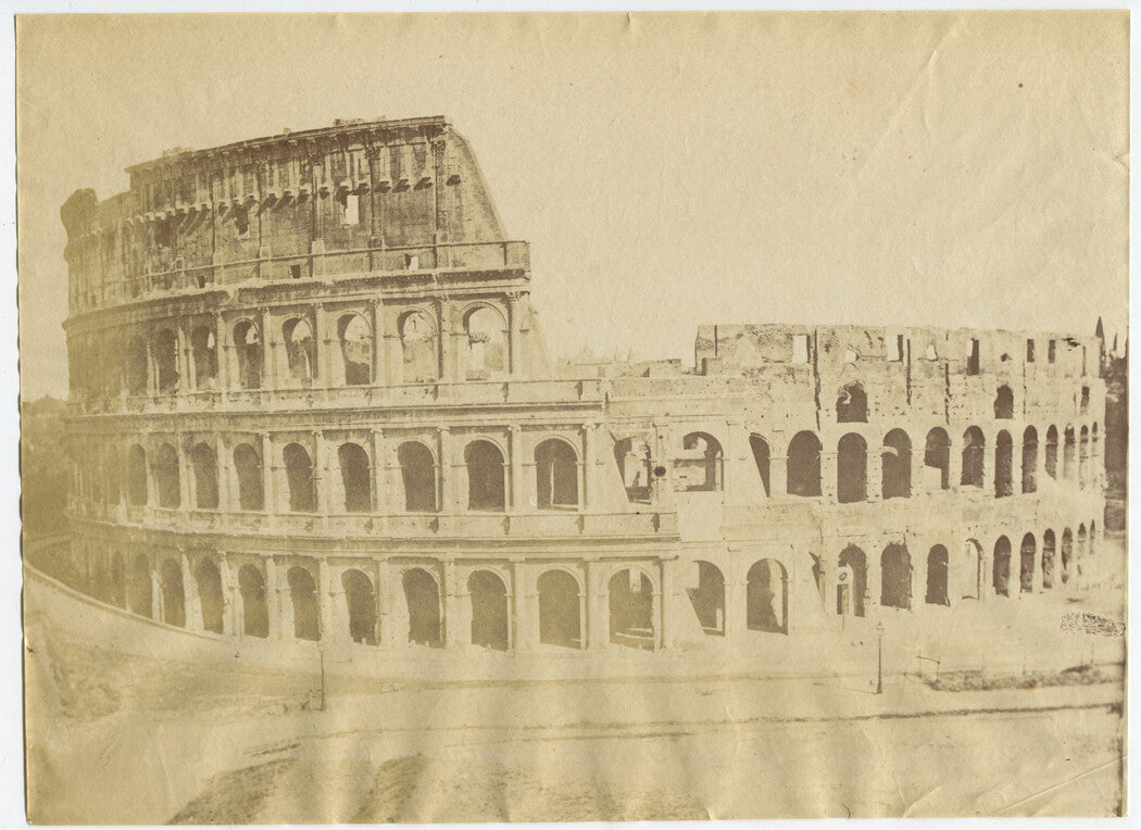THE COLOSSEUM, ROME, ITALY. 7 X 10 INCH UNMOUNTED ALBUMEN, CIRCA 1880.