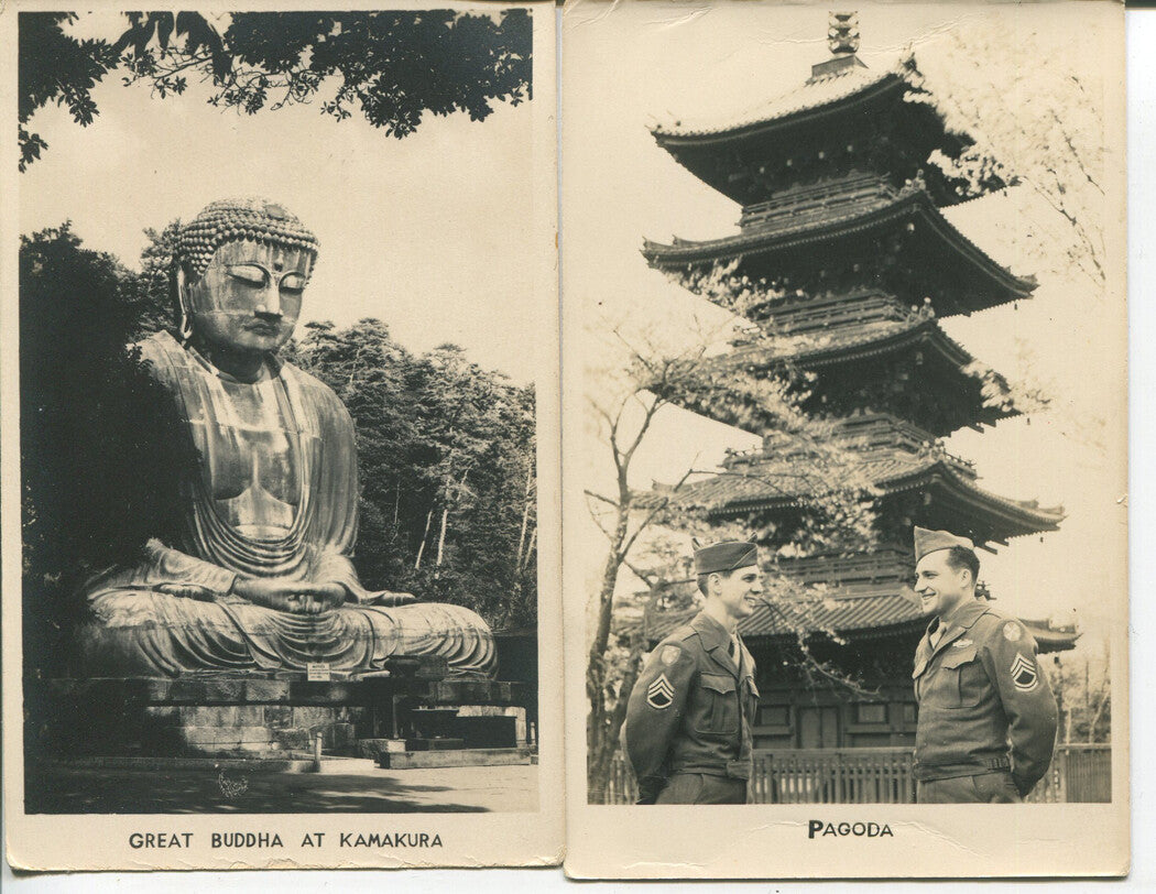 Vintage WWII Era Japan Tokyo Post Card Size Prints - 10-Set, Authentic Military Photos, Collectibles