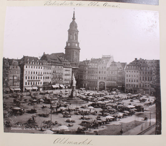 ALTMARKT, CHRISTMAS MARKET. DRESDEN, GERMANY.  8x10 reprint