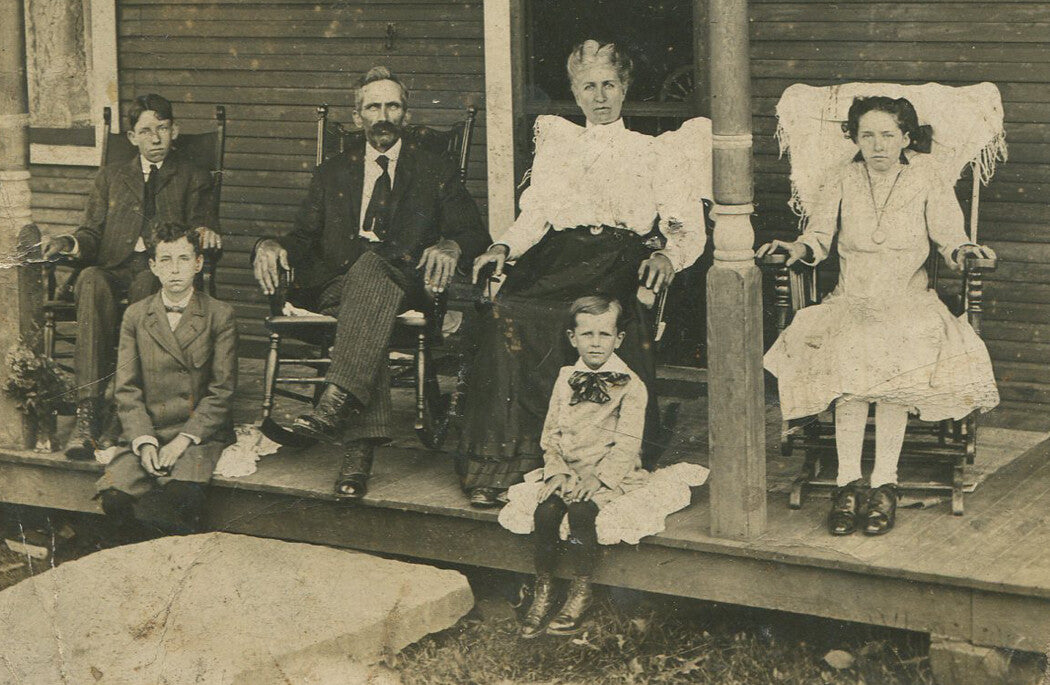 AMERICANS AT HOME, RURAL. 1900. 4 SET B W PHOTOS.