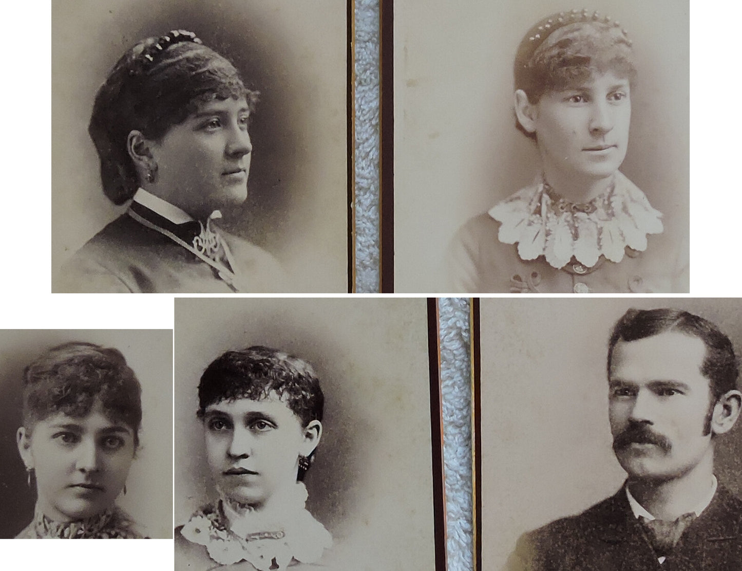 FAMILY MEMBERS FROM CLEVELAND, OH, SET OF 5 PHOTOS