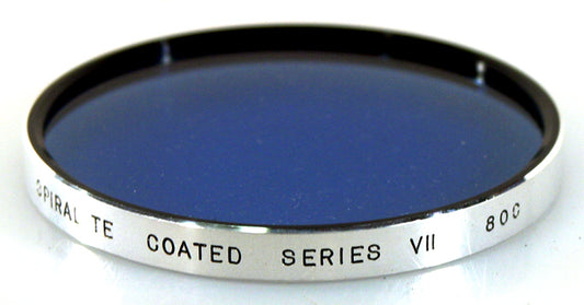 Vintage Spiralite Series 7 80C Filter, 50.8mm -- Color Correction for Classic Photos, with Paper Sleeve