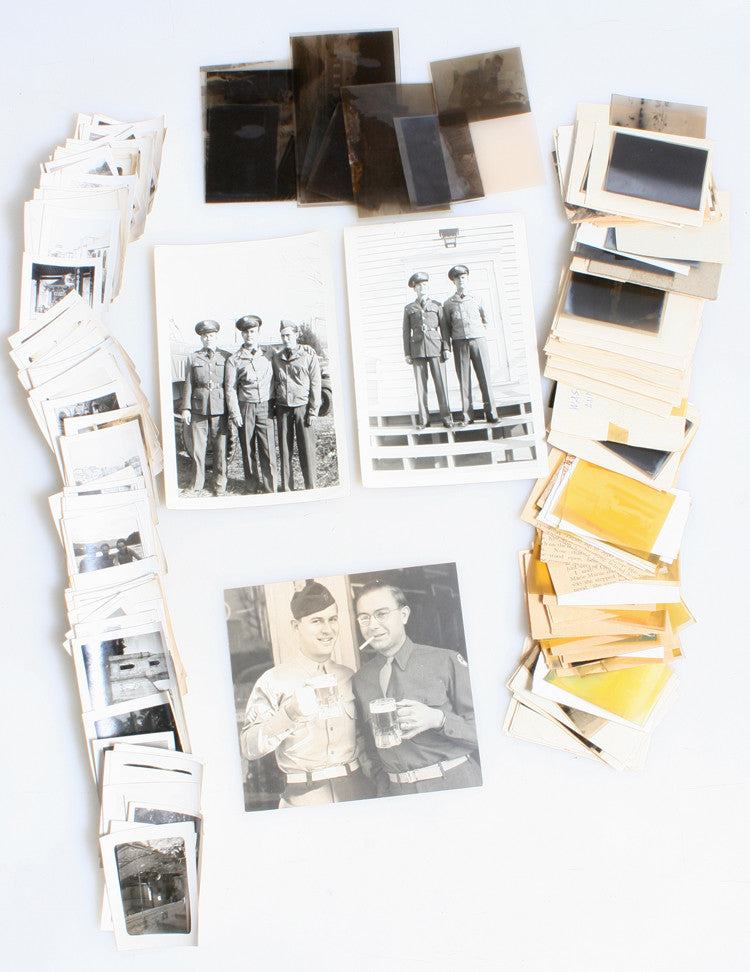 LOT OF 100 PHOTOS   100+ NEGATIVES OF WWII SOLDIERS IN PHILIPPINES   CAMP TYSON
