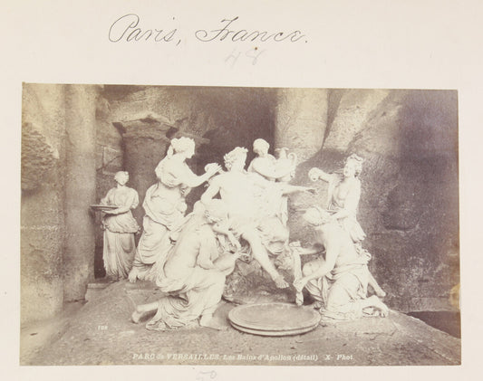 APOLLO BEING BATHED BY NYMPHS. STATUE. PARIS, FRANCE. 8x10 reprint