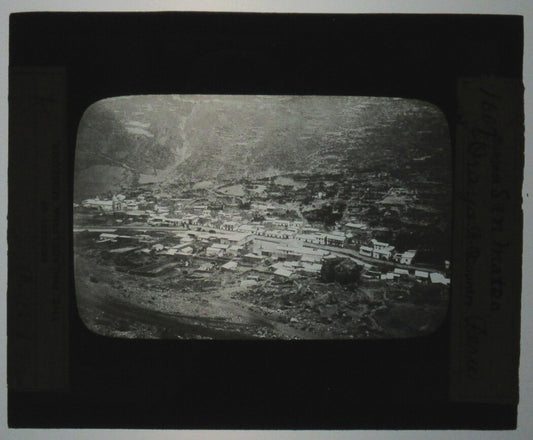 VIEW OF SAN MATEO FROM ABOVE. ORAYA, PERU. PHOTO ON GLASS.