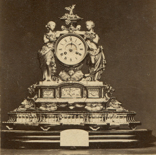 ORNATE ROCOCO CLOCK. CDV.