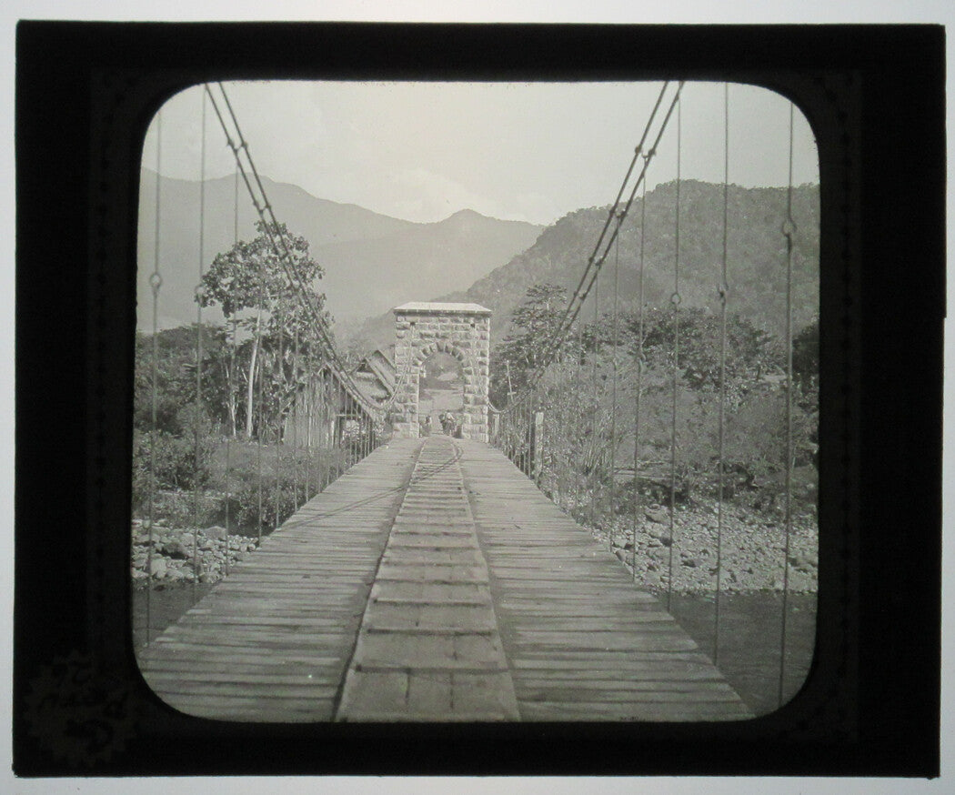 BRIDGE OVER RIO TULUMAYO. SAN RAMON, PERU.