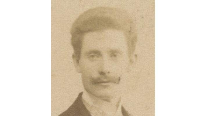 CDV PORTRAIT DAPPERLY DRESSED MAN, BERLIN, GRAPHIC BACK